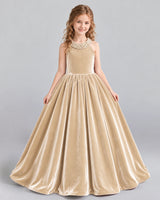 Champagne Ball Gown Girls Formal Dress Front