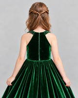 Dark Green Ball Gown Girls Formal Dress Back_Detail [Shared]
