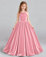Pink Ball Gown Girls Formal Dress Front