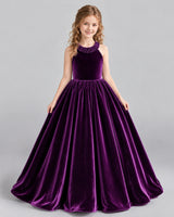 Purple Ball Gown Girls Formal Dress Front