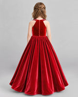 Red Ball Gown Girls Formal Dress Back [Shared]