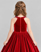 Red Ball Gown Girls Formal Dress Back_Detail [Shared]