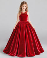 Red Ball Gown Girls Formal Dress Front