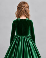 Dark Green Ball Gown Girls Formal Dress Back_Detail [Shared]