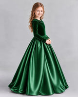 Dark Green Ball Gown Girls Formal Dress Side [Shared]