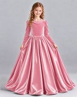 Pink Ball Gown Girls Formal Dress Front