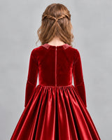 Red Ball Gown Girls Formal Dress Back_Detail [Shared]