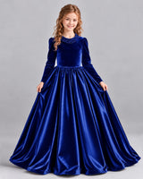 Royal Blue Ball Gown Girls Formal Dress Front