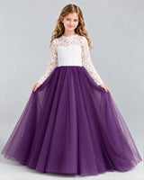 Grape Ball Gown Girls Formal Dresses Front