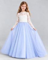 Lavender Ball Gown Girls Formal Dresses Front