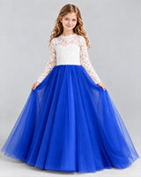 Royal Blue Ball Gown Girls Formal Dresses Front