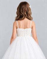 White Ball Gown Flower Girl Dresses Back [Shared]