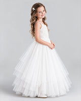 White Ball Gown Flower Girl Dresses Side [Shared]