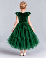 Dark Green A-line Junior Bridesmaid Dresses Back [Shared]