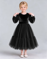 Black Ball Gown Girls Formal Dress Front