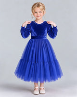 Royal Blue Ball Gown Girls Formal Dress Front