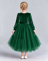Dark Green Ball Gown Girls Formal Dress Back [Shared]