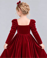 Burgundy A-line Girls Formal Dresses Back_Detail [Shared]