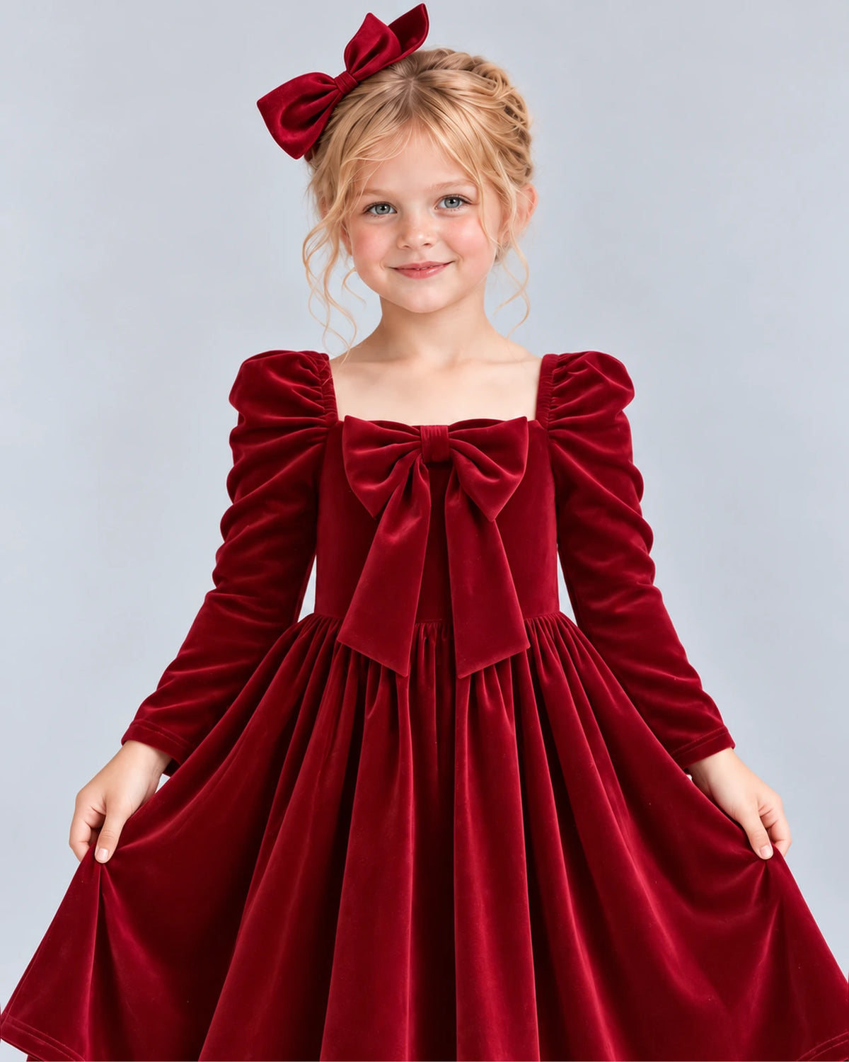 Burgundy A-line Girls Formal Dresses Detail [Shared]