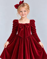 Burgundy A-line Girls Formal Dresses Detail [Shared]
