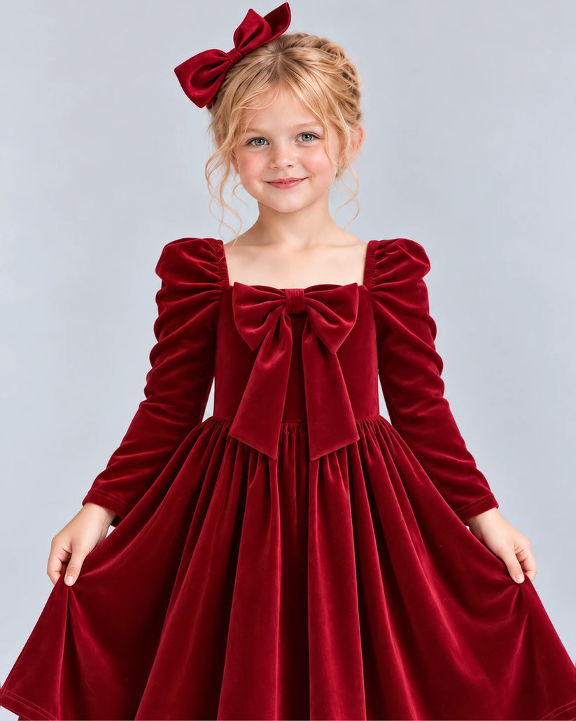 Burgundy A-line Girls Formal Dresses Detail [Shared]