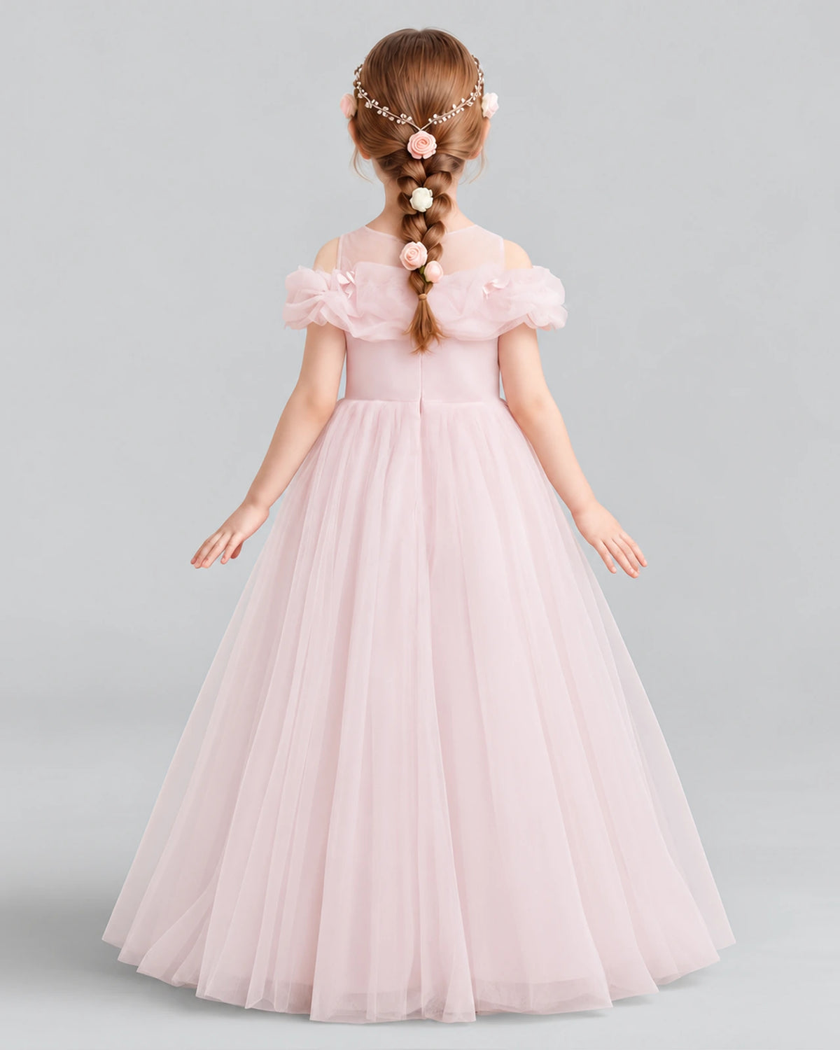 Pink Ball Gown Flower Girl Dress Back [Shared]