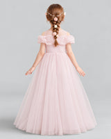 Pink Ball Gown Flower Girl Dress Back [Shared]