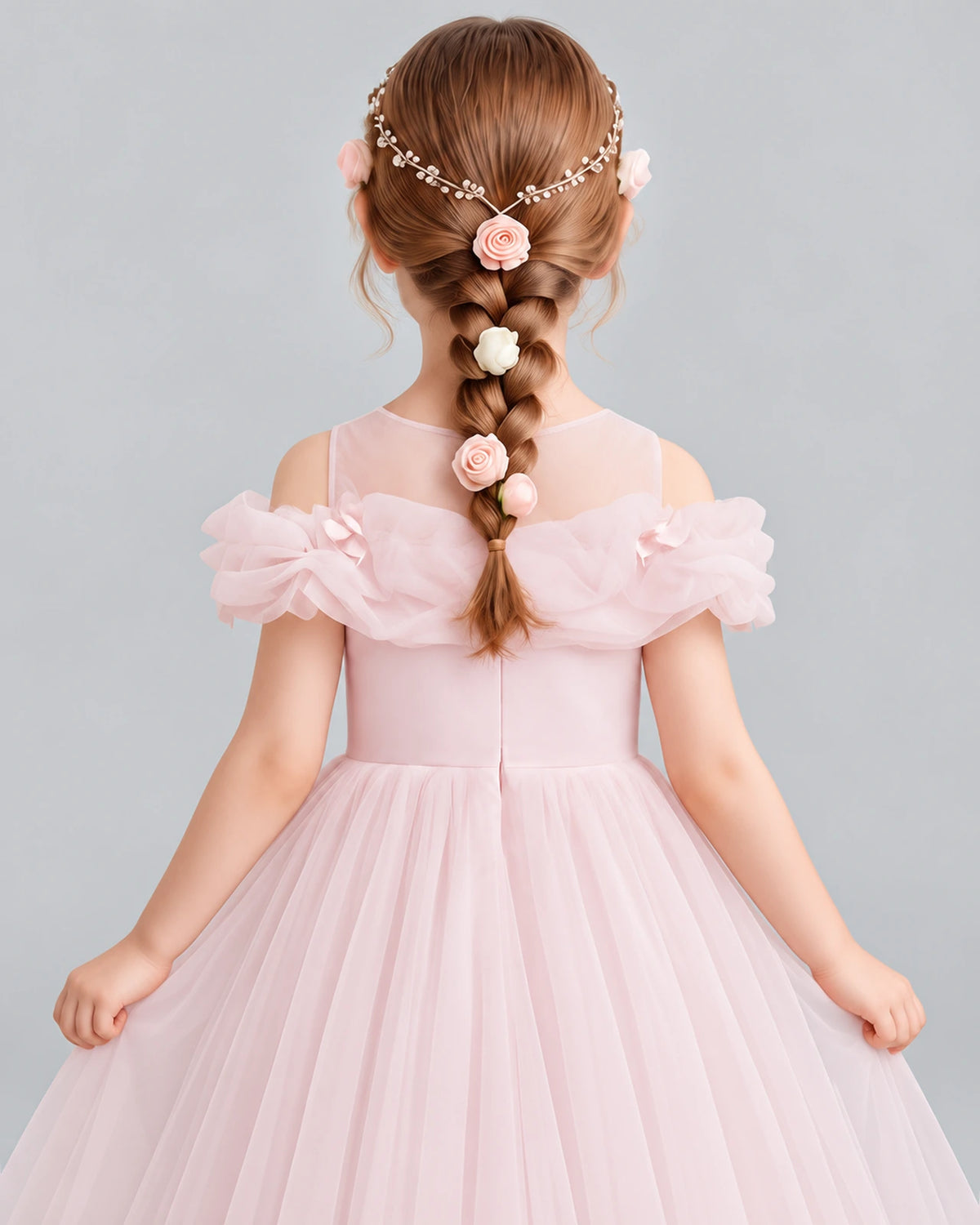 Pink Ball Gown Flower Girl Dress Back_Detail [Shared]