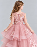 Dusty Rose Ball Gown Girls Pageant Dresses Back_Detail [Shared]