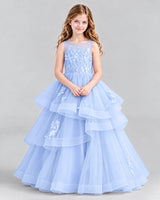 Lavender Ball Gown Girls Pageant Dresses Front
