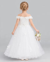 Ivory Ball Gown Girls Formal Dress Back [Shared]