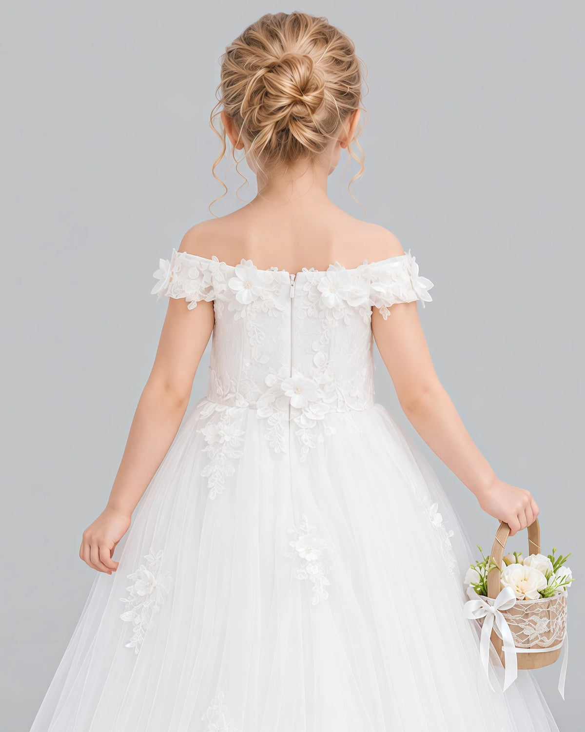 Ivory Ball Gown Girls Formal Dress Back_Detail [Shared]
