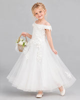 Ivory Ball Gown Girls Formal Dress Side [Shared]