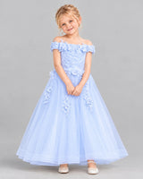Lavender Ball Gown Girls Formal Dress Front