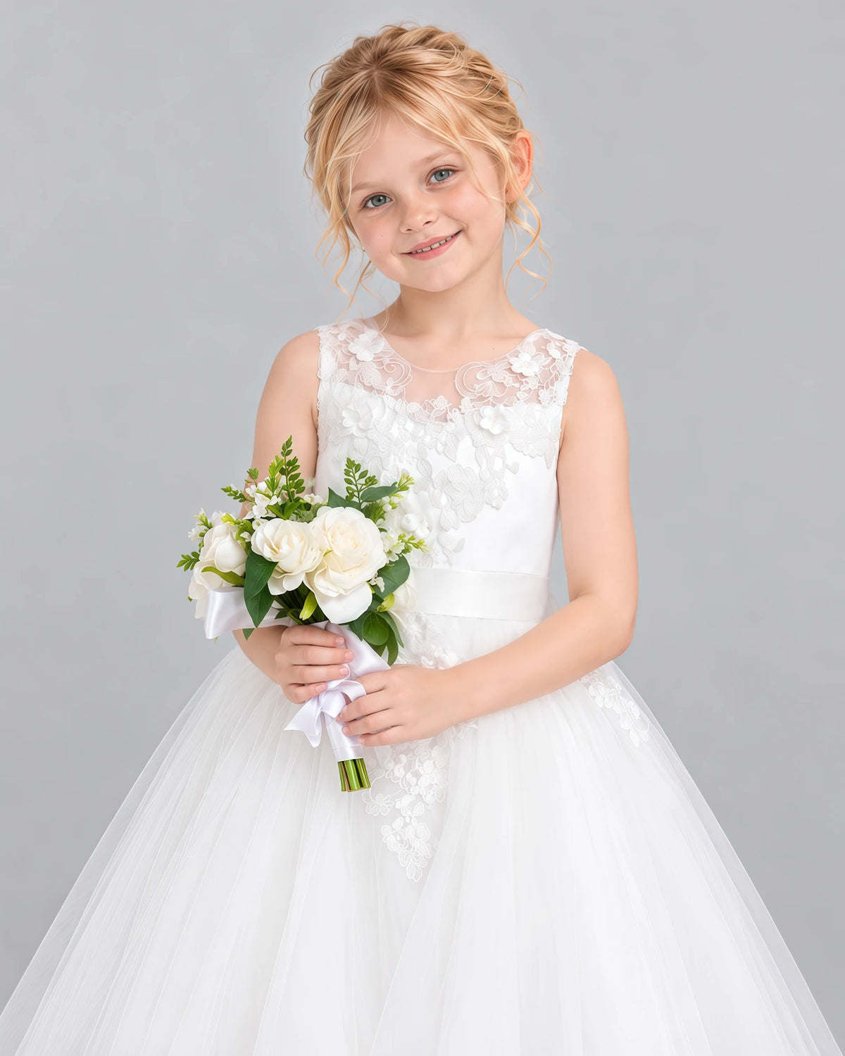 Ivory Ball Gown Flower Girl Dress Detail [Shared]