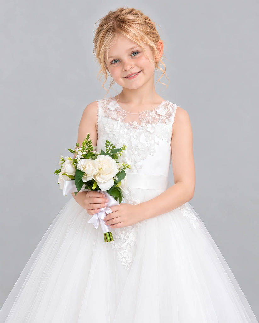 Ivory Ball Gown Flower Girl Dress Detail [Shared]