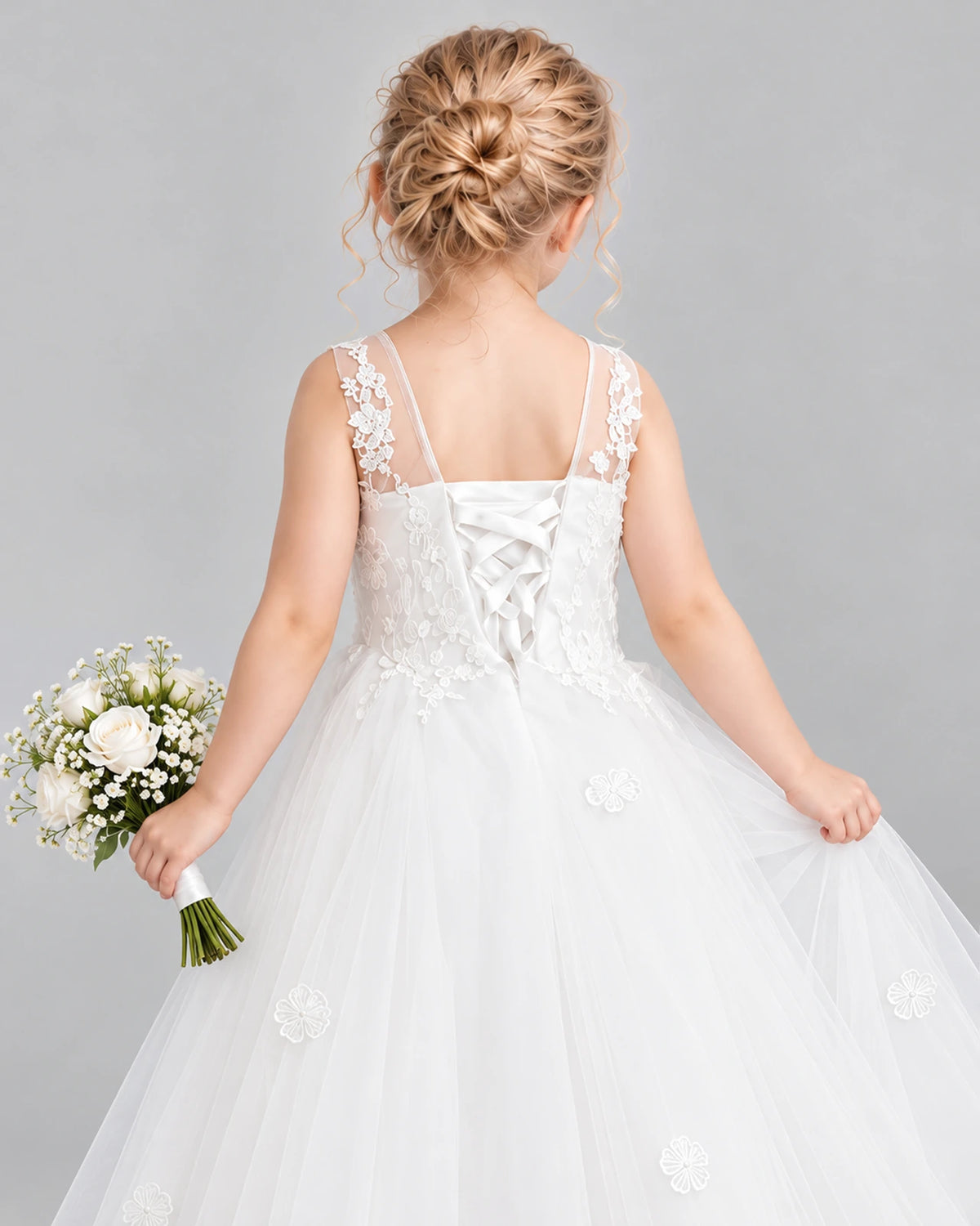 Ivory Ball Gown Flower Girl Dress Back_Detail [Shared]