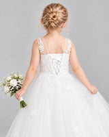 Ivory Ball Gown Flower Girl Dress Back_Detail [Shared]