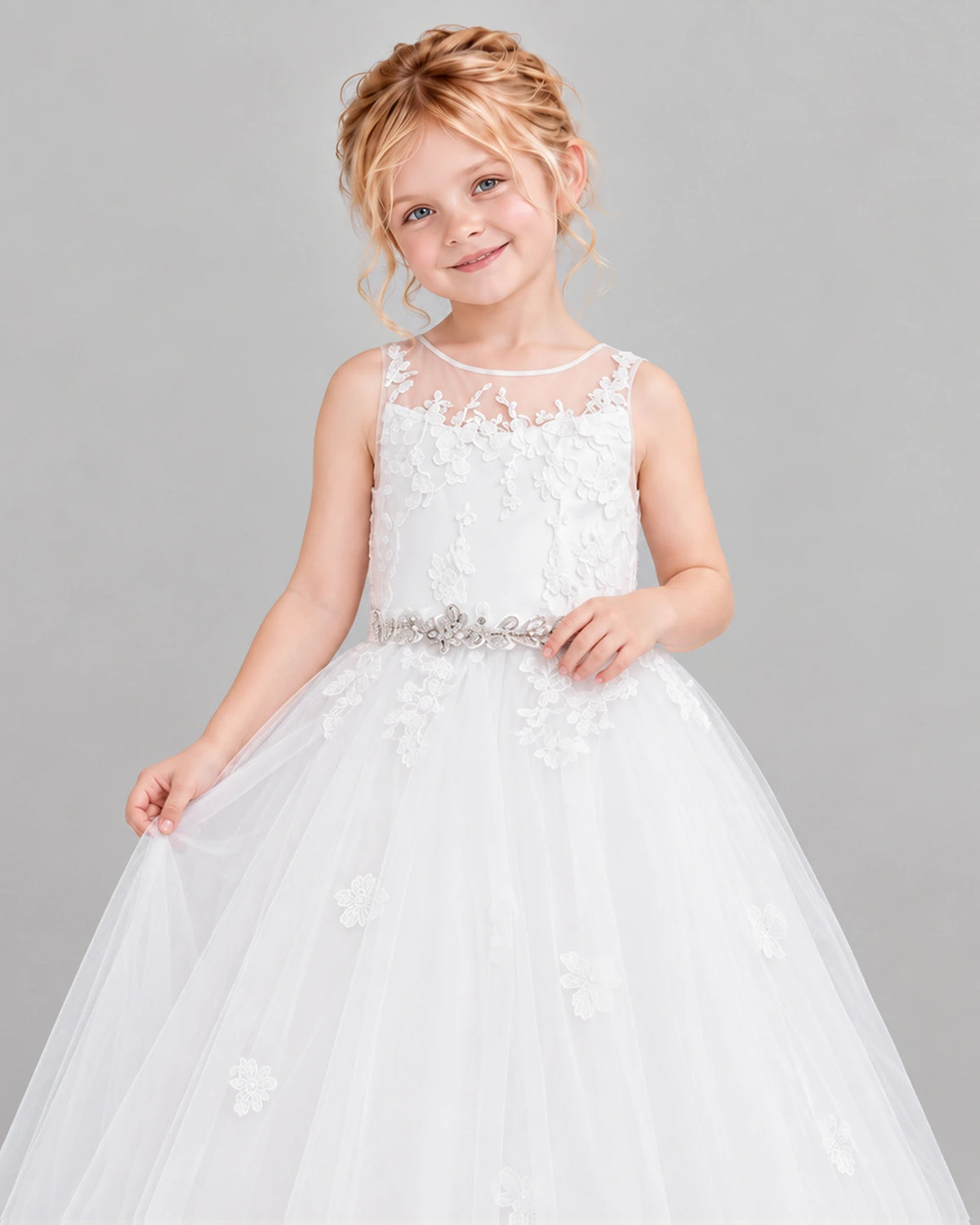 Ivory Ball Gown Flower Girl Dress Detail [Shared]