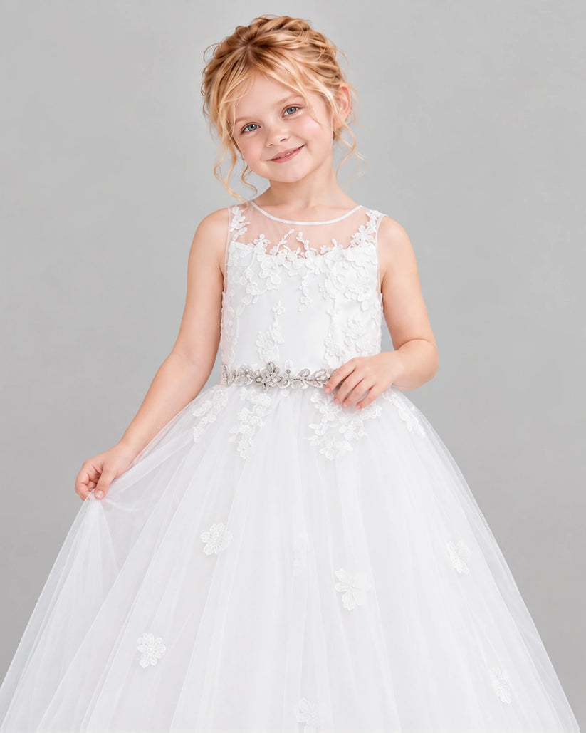 Ivory Ball Gown Flower Girl Dress Detail [Shared]