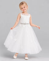 Ivory Ball Gown Flower Girl Dress Side [Shared]