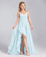 Baby Blue A-line Junior Bridesmaid Dress Front