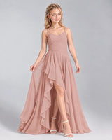 Dusty Rose A-line Junior Bridesmaid Dress Front