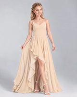 Peach A-line Junior Bridesmaid Dress Front
