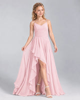 Pink A-line Junior Bridesmaid Dress Front