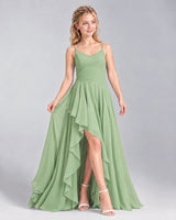 Sage Green A-line Junior Bridesmaid Dress Front