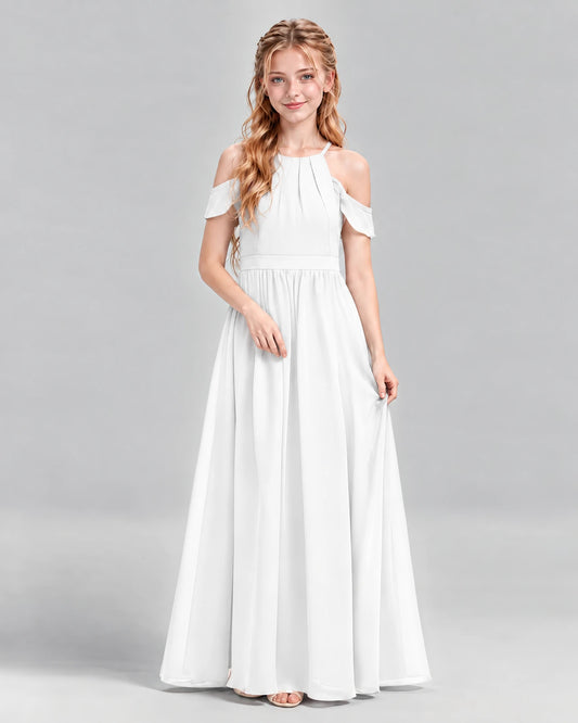 Ivory A-line Junior Bridesmaid Dress Front