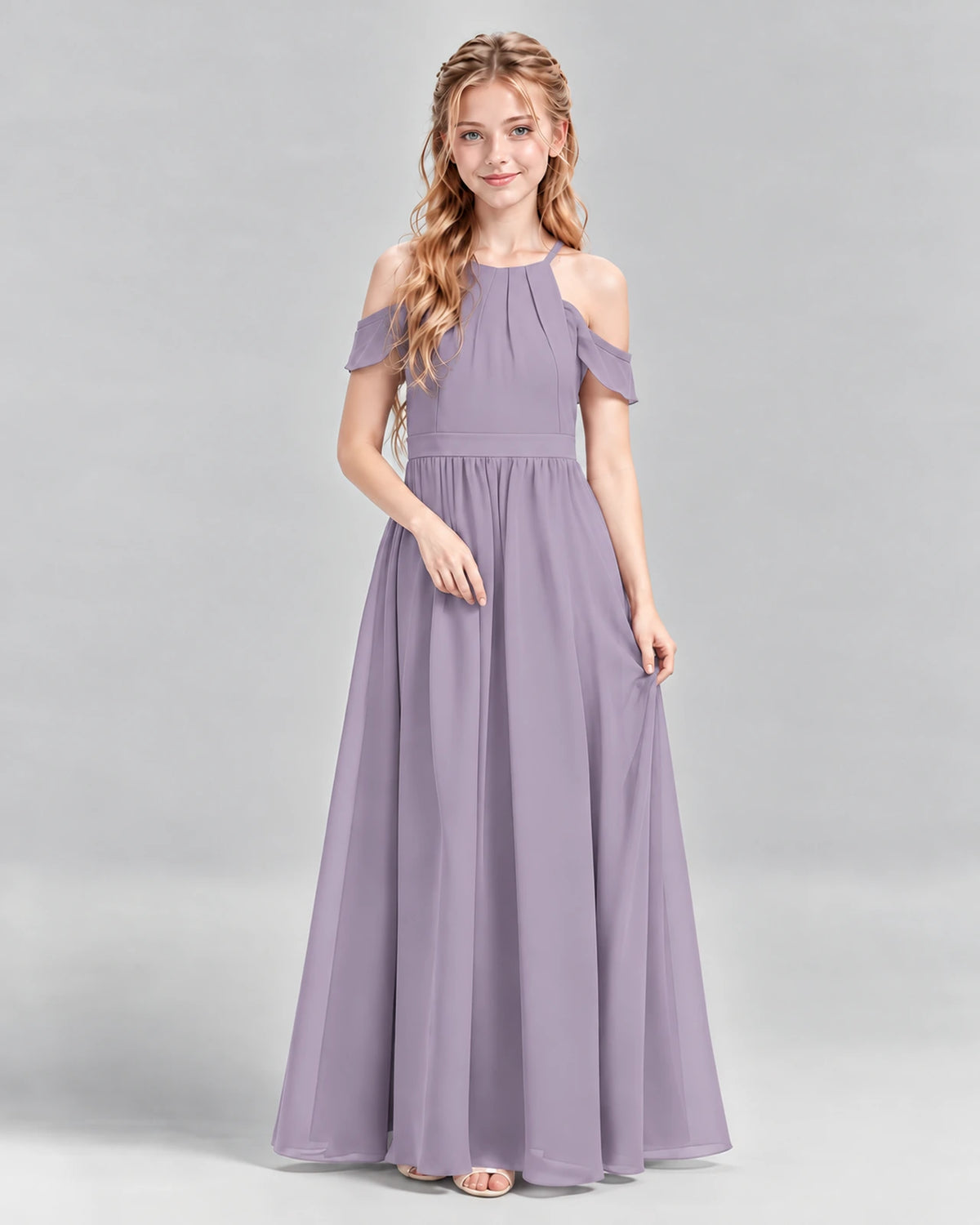 Wisteria A-line Junior Bridesmaid Dress Front