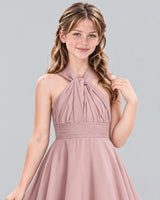 Dusty Rose A-line Junior Bridesmaid Dress Detail [Shared]