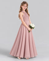 Dusty Rose A-line Junior Bridesmaid Dress Side [Shared]